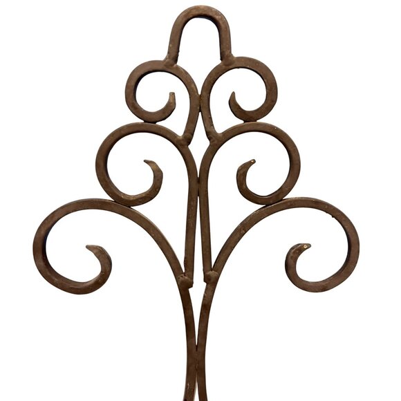 Vintage Decorative Scroll Metal Easel Display Stand For Plates & Frames - Picture 2 of 5